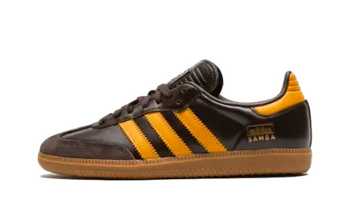 Adidas Samba OG Dark Brown Yellow 
