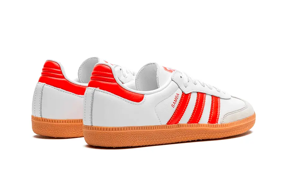 Adidas Samba OG White Solar Red Gum 