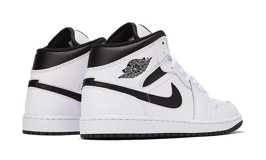 Air Jordan 1 Mid White Black 