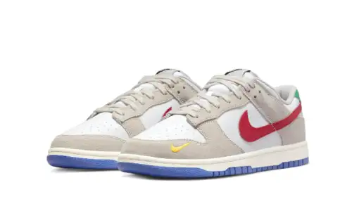 Nike Dunk Low Light Iron Ore Red Blue 