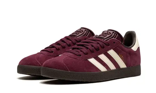 Adidas Gazelle Maroon Chalk White 