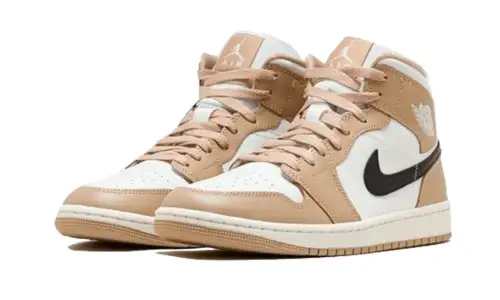 Air Jordan 1 Mid Tan Black 0235384