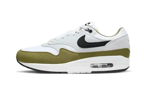 Nike Air Max 1 White Black Medium Olive 4DB116