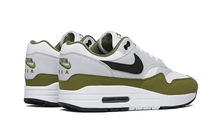 Nike Air Max 1 White Black Medium Olive 