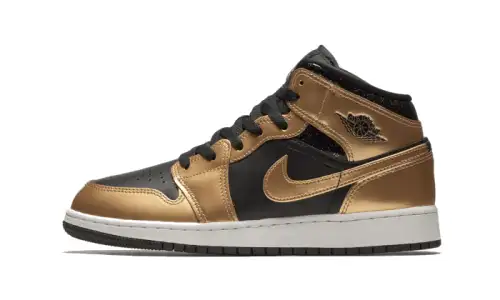 Air Jordan 1 Mid Metallic Gold 