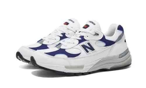 New Balance 992 White Navy 
