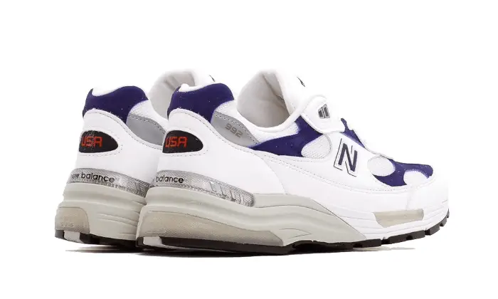 New Balance 992 White Navy 