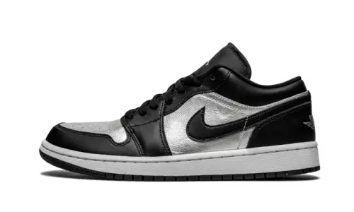 Air Jordan 1 Low SE Black Metallic Silver 218483