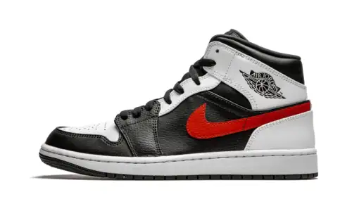 Air Jordan 1 Mid Black Chile Red White B1161182