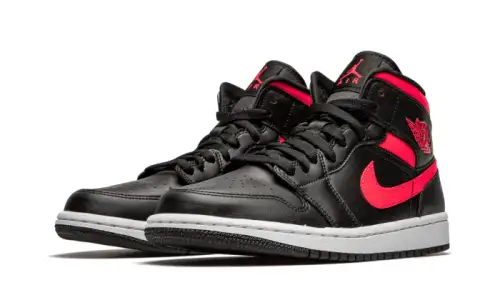 Air Jordan 1 Mid Black Siren Red 