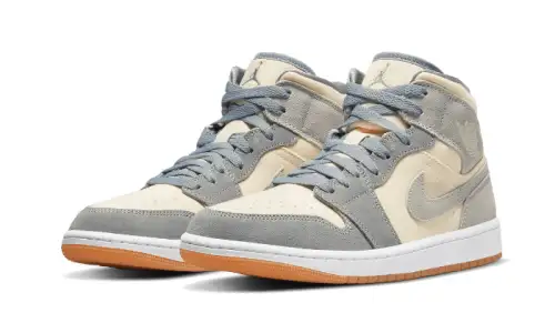 Air Jordan 1 Mid Coconut Milk Particle Grey 