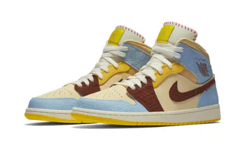 Air Jordan 1 Mid Fearless Maison Château Rouge E911845