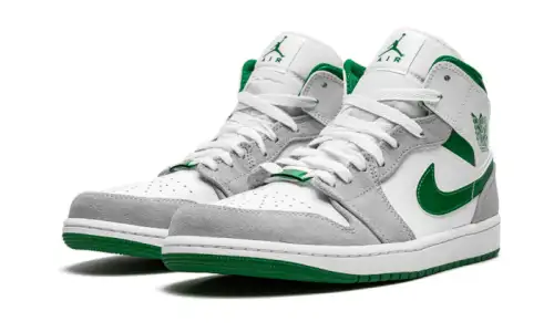 Air Jordan 1 Mid Grey Green 