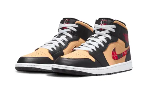 Air Jordan 1 Mid SE Tartan Swoosh 
