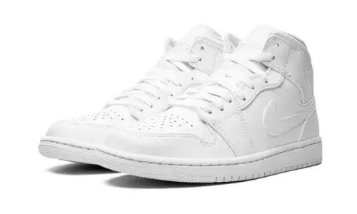 Air Jordan 1 Mid Triple White (2022) 