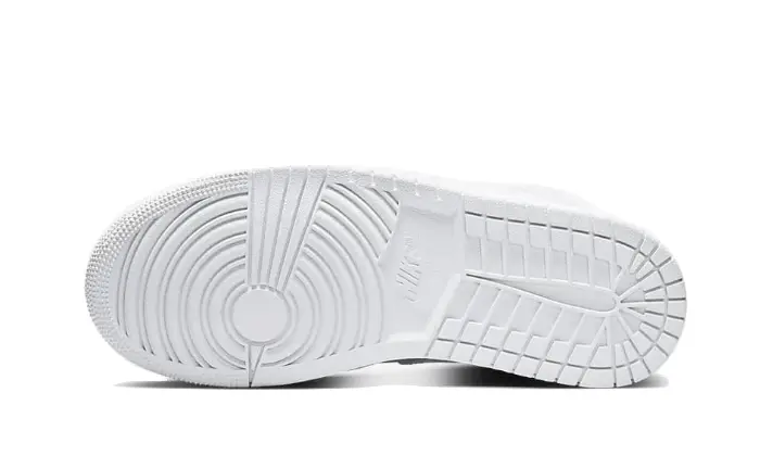 Air Jordan 1 Mid Triple White Patent Swoosh 