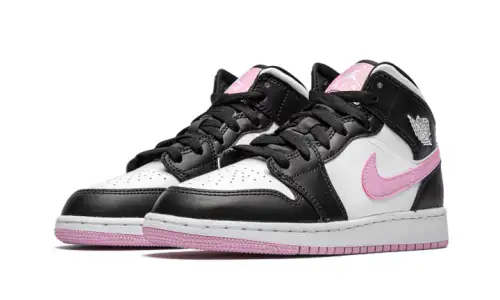 Air Jordan 1 Mid White Black Light Arctic Pink 