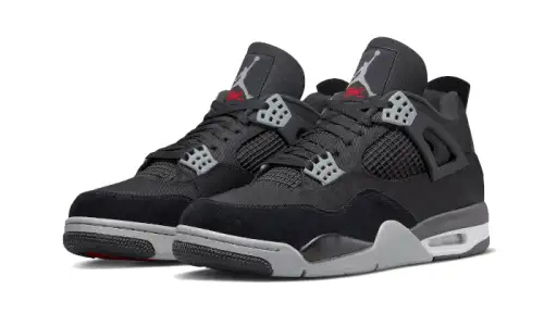 Air Jordan 4 Black Canvas E6C797
