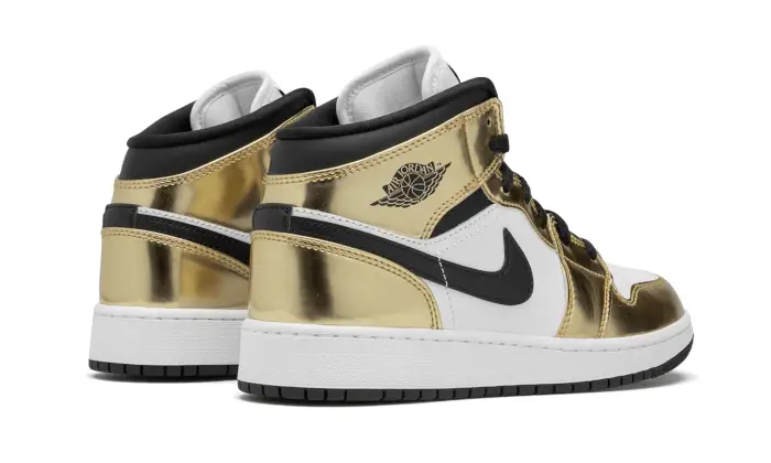 Air Jordan 1 Mid White Metallic Gold 