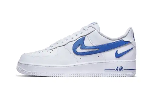 Nike Air Force 1 Low '07 FM Cut Out Swoosh White Game Royal 