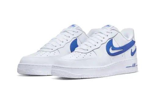 Nike Air Force 1 Low '07 FM Cut Out Swoosh White Game Royal 