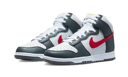 Nike Dunk High Embossed Basketball Grey Red 