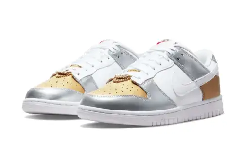 Nike Dunk Low Gold Silver